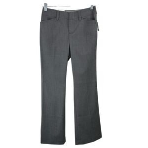 Gap Curvy Fit Flare Leg Dress Pants Grey Pinstripe 1 NWT Deadstock 2009 Y2K
